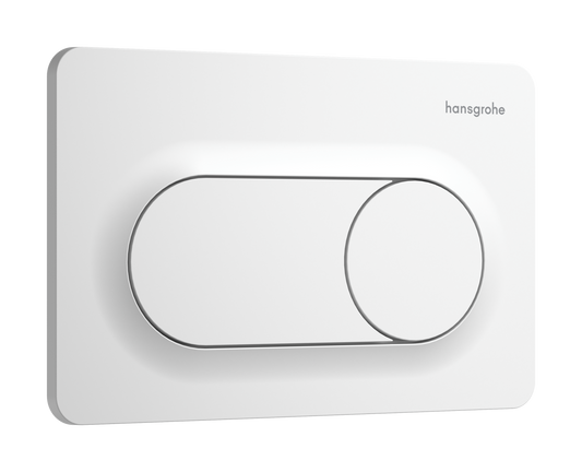 hansgrohe iFrame Original S Betätigungsplatte, 2-Mengen-Spülung (mattweiß)