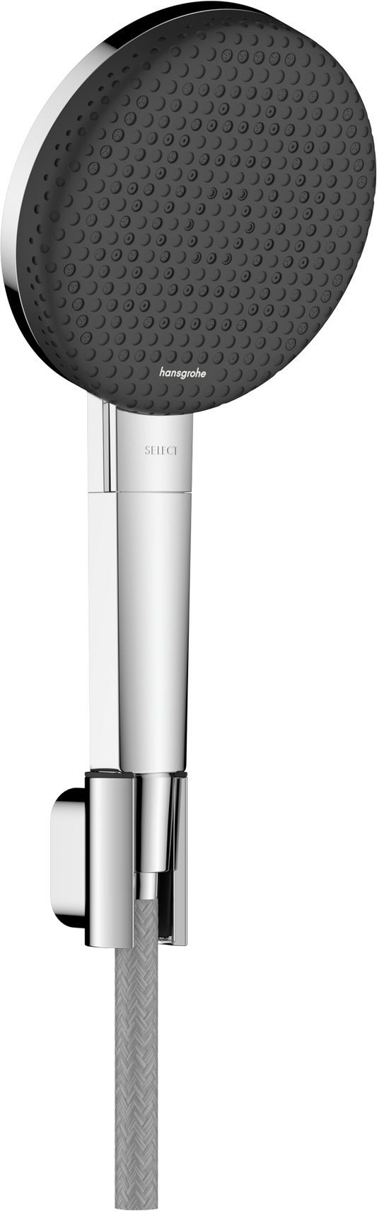 Hansgrohe Raindance Alive Select S 125 3jet EcoSmart Brauseset mit Porter Fine S und Textilbrauseschlauch 1600 mm (chrom)