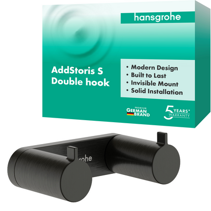 hansgrohe AddStoris S Doppelhaken (Brushed Black Chrome)