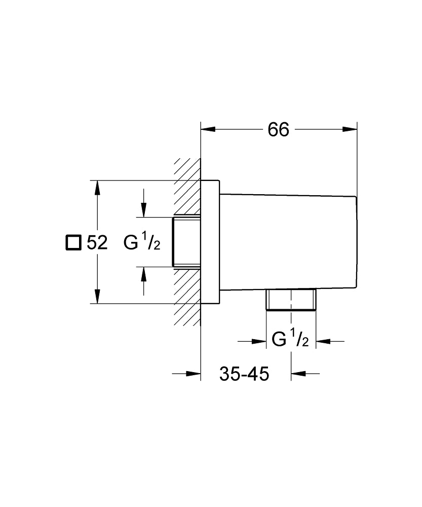 GROHE Euphoria Cube Wandanschlussbogen 1/2" (chrom)