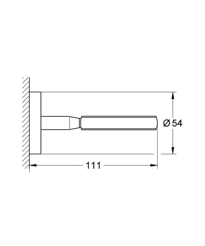 GROHE BauCosmopolitan Halter (chrom)
