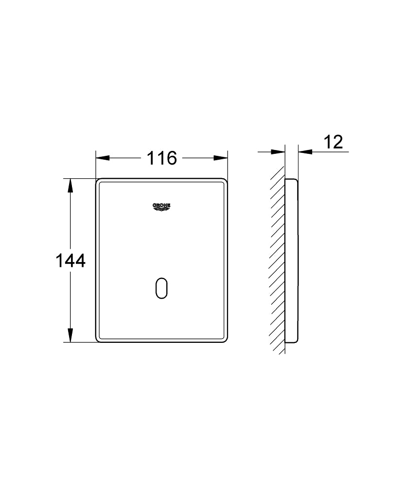 Grohe Tectron Skate Infrarot-Elektronik für Urinal 37321, Fertigmontageset für Rapido U, 230 V (chrom)