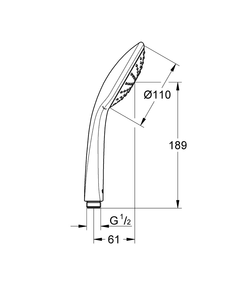 GROHE Euphoria 110 Mono Handbrause 1 Strahlart (chrom)