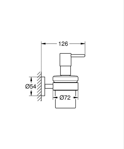 GROHE Essentials Seifenspender 102257 mit Halter (matt black)