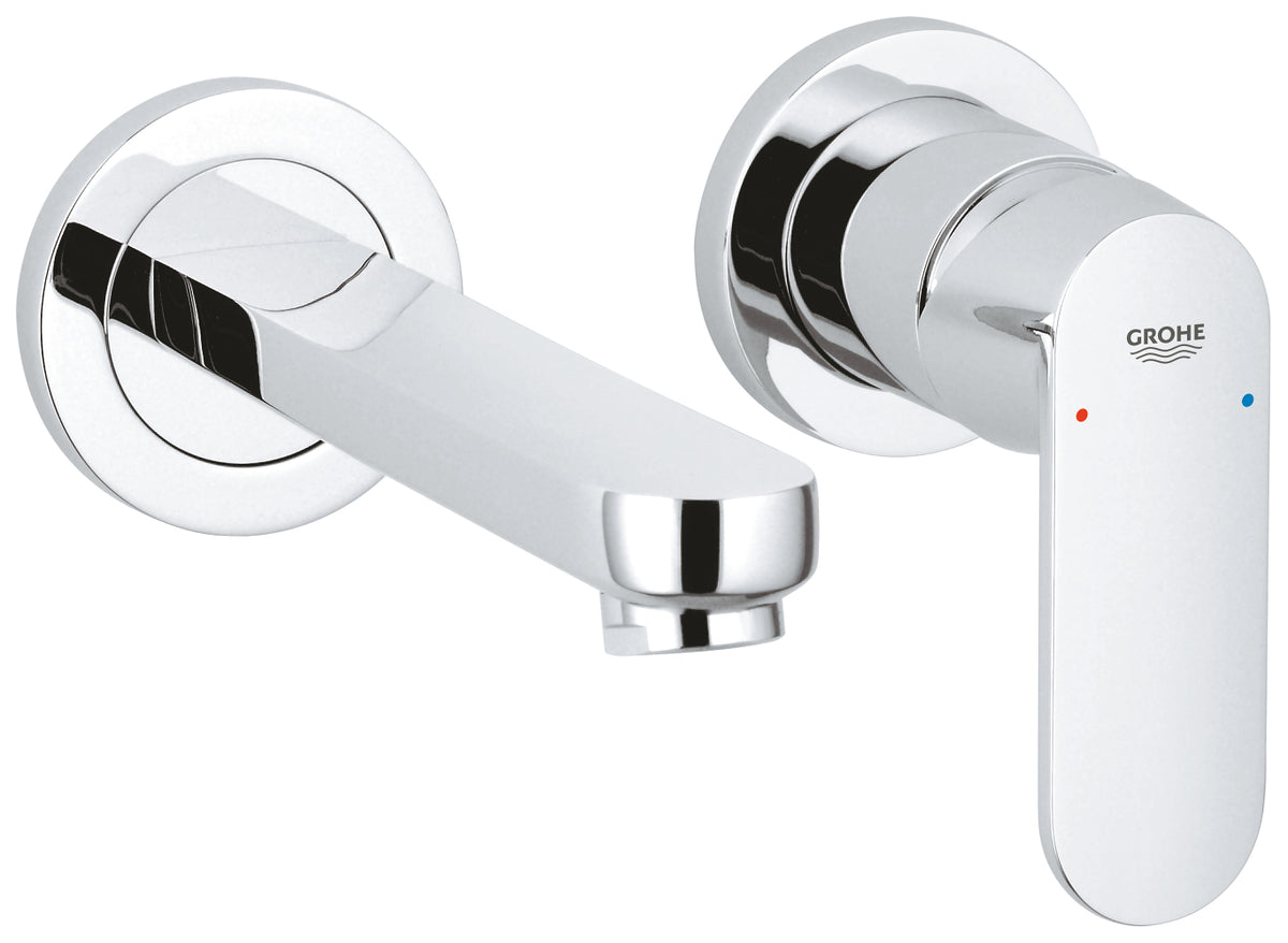 Grohe Eurosmart Cosmopolitan 2-Loch-Waschtischbatterie 19381, Wandmontage, Fertigmontageset für 23571, Ausladung 170 mm (chrom)