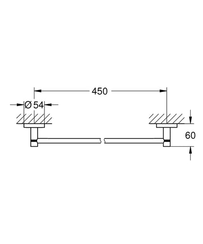 GROHE Essentials Badetuchhalter 40688, 504 mm (cool sunrise)