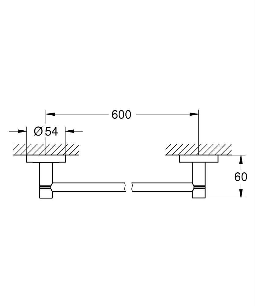 GROHE Essentials Badetuchhalter 40366, 654 mm (supersteel)