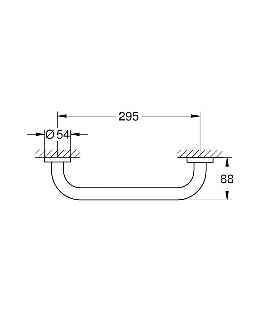 GROHE Essentials Wannengriff 40421, 349 mm (warm sunset)