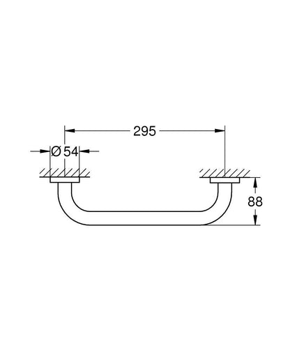 GROHE Essentials Wannengriff 40421, 349 mm (supersteel)
