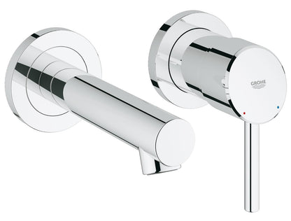Grohe Concetto 2-Loch-Waschtischbatterie 19575, Wandmontage, Fertigmontageset für 23571, Ausladung 147 mm (chrom)
