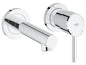Grohe Concetto 2-Loch-Waschtischbatterie 19575, Wandmontage, Fertigmontageset für 23571, Ausladung 147 mm (chrom)