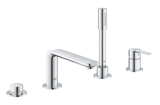 Grohe Lineare 4-Loch Einhand-Wannenkombination 19577 mit Handbrause Metal Stick (chrom)