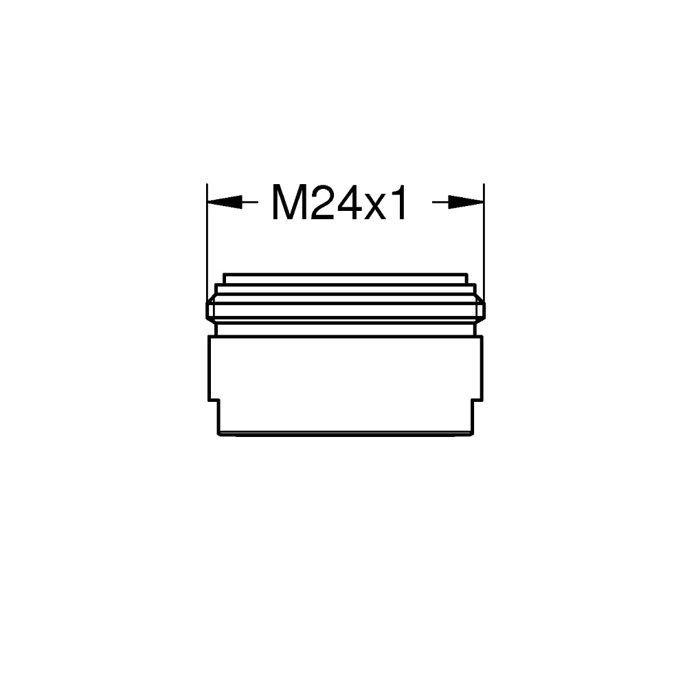 GROHE Spar-Laminarstrahlregler M24 x 1 Außengewinde 8,3 l/min (chrom)