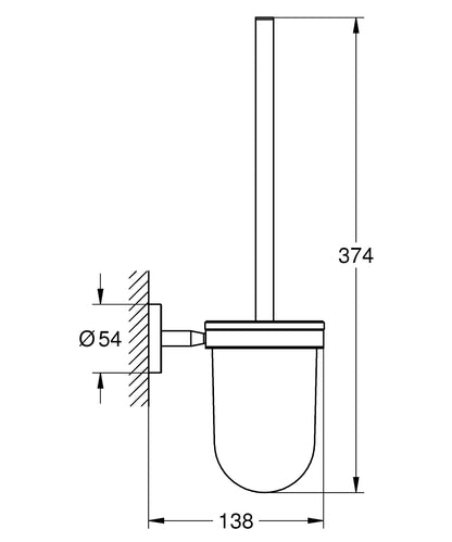 GROHE BauCosmopolitan Toilettenbürstengarnitur (chrom)