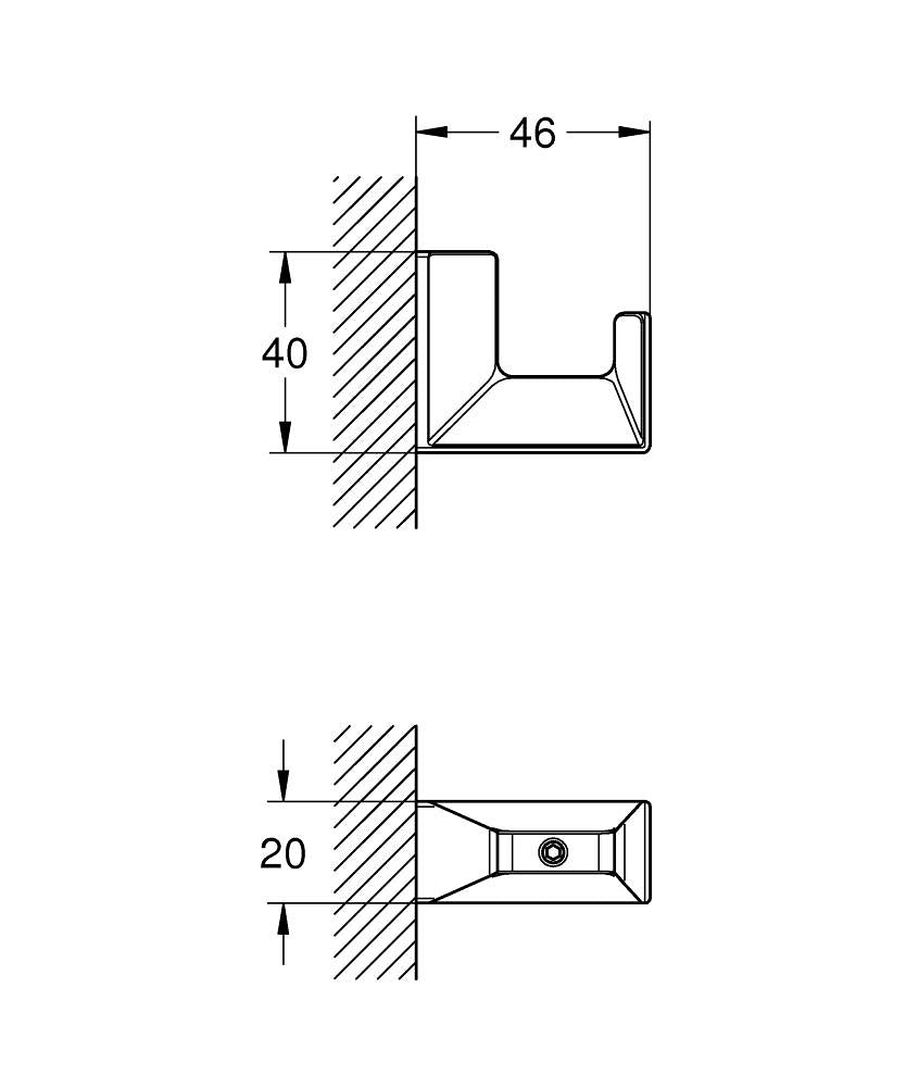 GROHE Selection Cube Bademantelhaken (chrom)