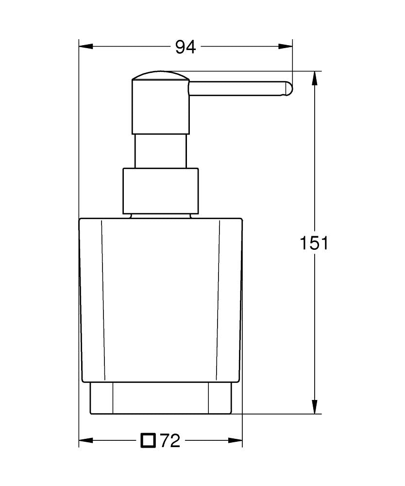 GROHE Selection Cube Seifenspender 40805 für Selection Cube Halter (chrom)
