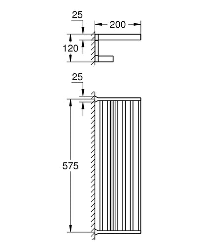 Grohe Selection Cube Multi-Badetuchhalter 40804, 600 mm (chrom)