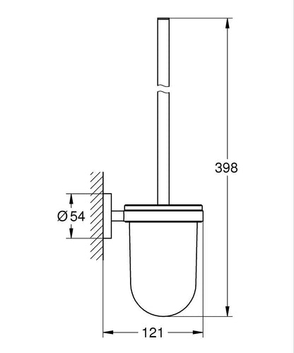 GROHE Essentials Toilettenbürstengarnitur 40374, Wandmontage (chrom)