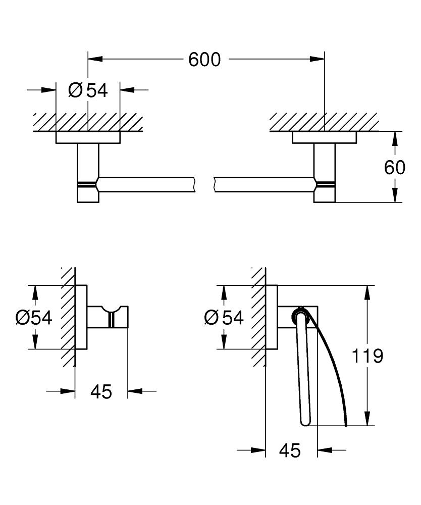Grohe Essentials Bad-Set 3 in 1 (chrom)