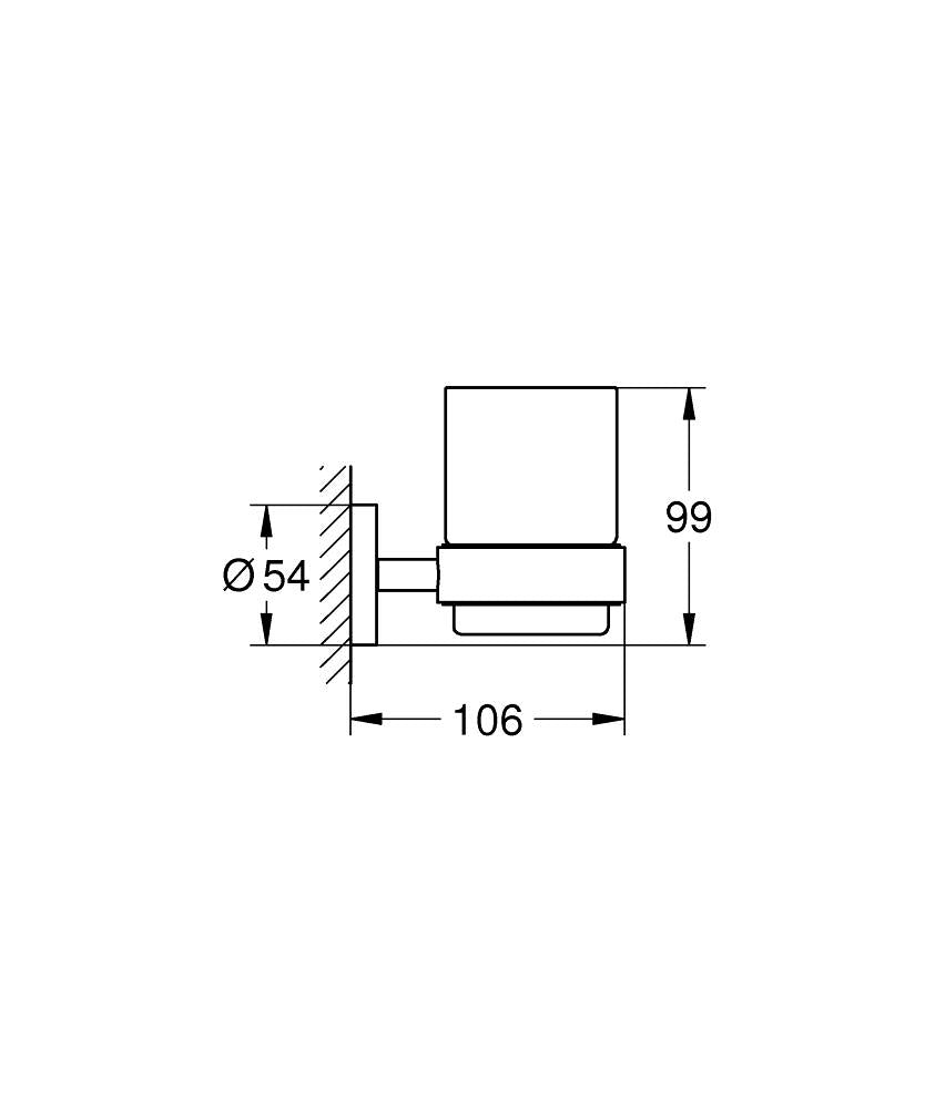 GROHE Essentials Glas mit Halter 102256 (matte black)