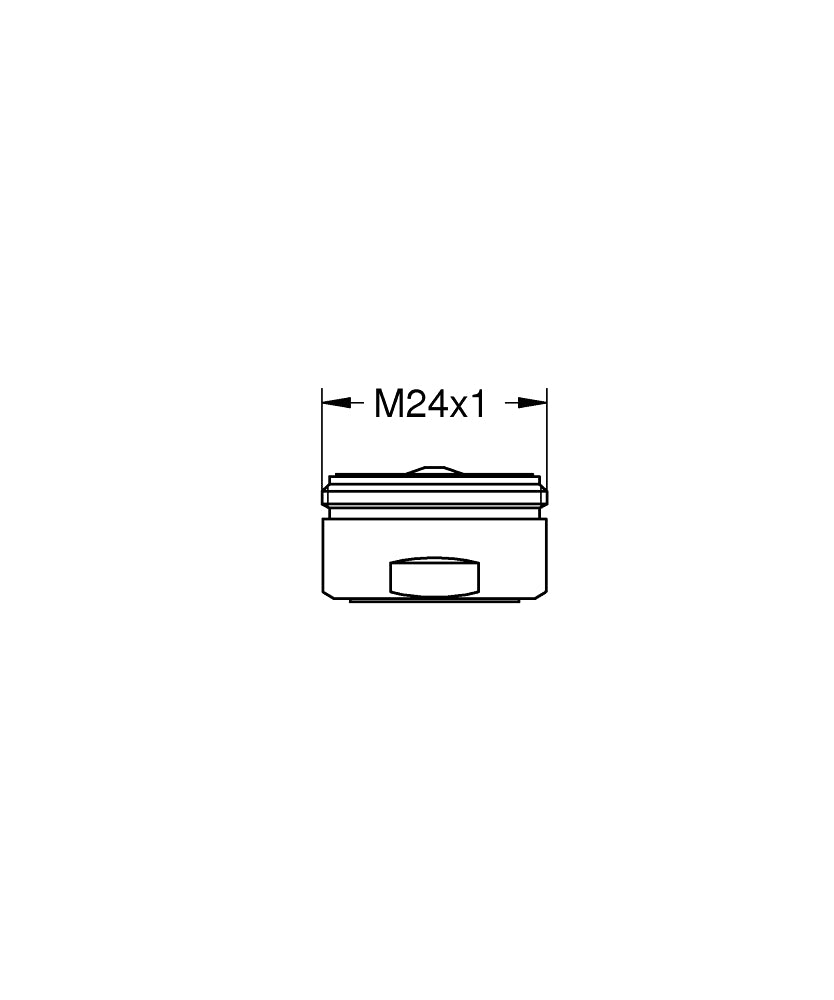 GROHE Strahlregler M24 x 1 Außengewinde für offene Warmwasserbereiter (chrom)