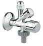 GROHE Kombi-Eckventil 22036 1/2" x 3/8" x 3/4" selbstdichtend (chrom)
