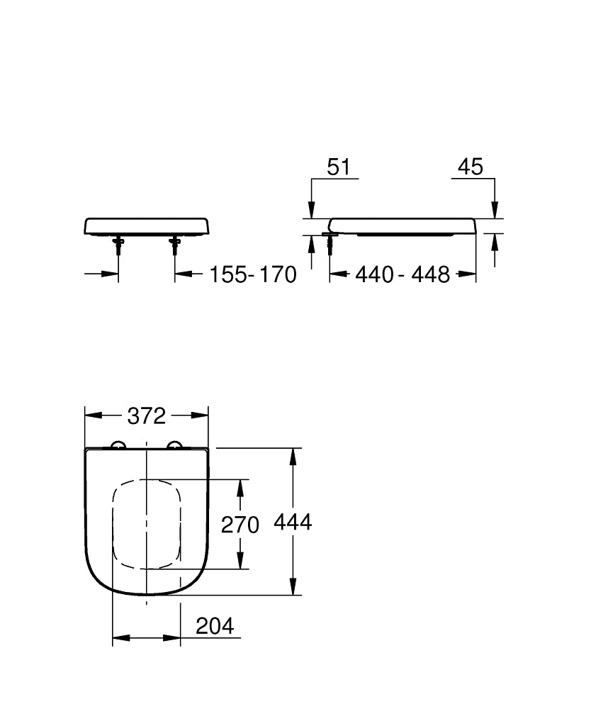 GROHE Euro Keramik WC-Sitz 39330 mit Soft Close und Deckel (alpinweiß)