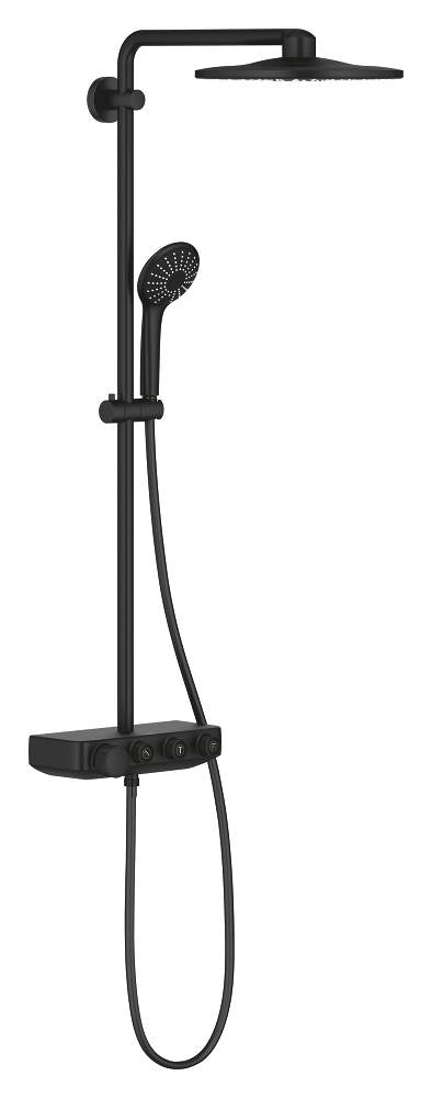 Grohe Euphoria SmartControl System 310 Duo Duschsystem 22120 mit Thermostatbatterie für die Wandmontage (phantom black)