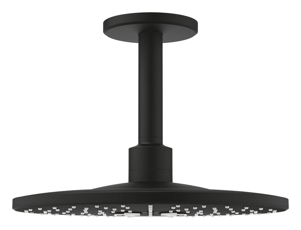 Grohe Rainshower SmartActive 310 Kopfbrause-Set 22124, Deckenauslass 142 mm, 2 Strahlarten (phantom black)