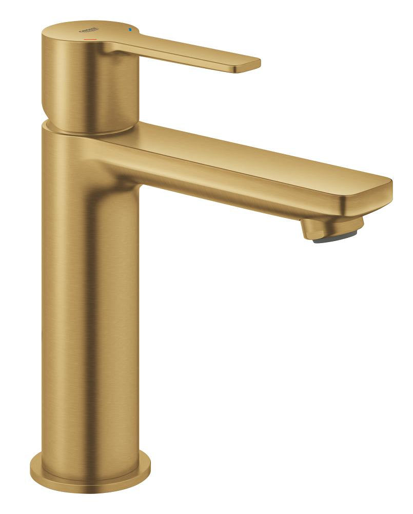 Grohe Lineare Einhand-Waschtischbatterie 23106, S-Size, mit Push-Open Ablaufgarnitur (cool sunrise gebürstet)