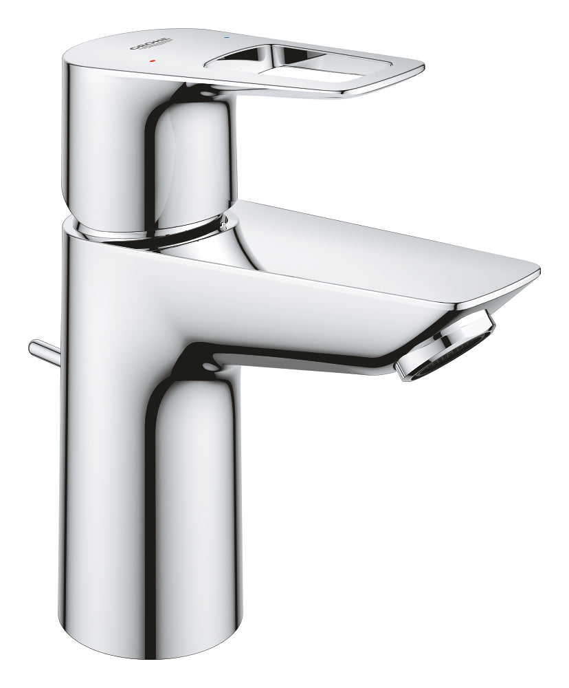 GROHE BauLoop Einhand-Waschtischbatterie 23335, S-Size, mit Zugstangen-Ablaufgarnitur (chrom)