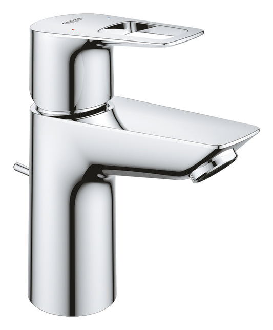 GROHE BauLoop Einhand-Waschtischbatterie 23335, S-Size, mit Zugstangen-Ablaufgarnitur (chrom)