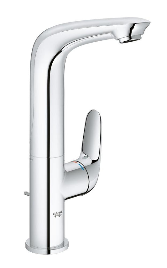 Grohe Eurostyle Einhand-Waschtischbatterie 23718, L-Size, geschlossener Hebelgriff, mit Zugstangen-Ablaufgarnitur (chrom)