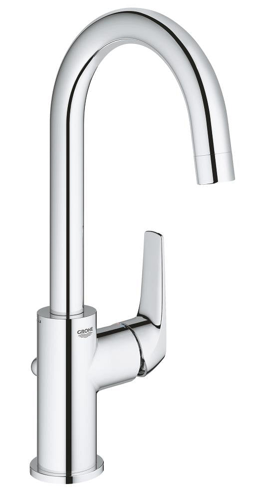 Grohe BauFlow Einhand-Waschtischbatterie 23753, L-Size, mit Zugstangen-Ablaufgarnitur (chrom)