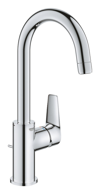 Grohe BauEdge Einhand-Waschtischbatterie 23760, L-Size, mit Zugstangen-Ablaufgarnitur (chrom)