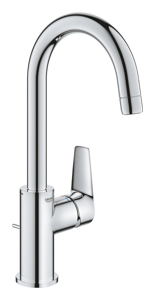 Grohe BauEdge Einhand-Waschtischbatterie 23760, L-Size, mit Zugstangen-Ablaufgarnitur (chrom)