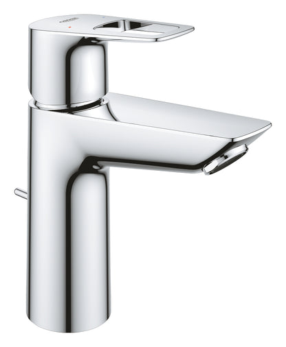 GROHE BauLoop Einhand-Waschtischbatterie 23762, M-Size, mit Zugstangen-Ablaufgarnitur (chrom)