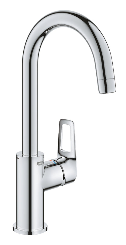 Grohe BauLoop Einhand-Waschtischbatterie 23891, L-Size, mit Push-open Ablaufgarnitur (chrom)