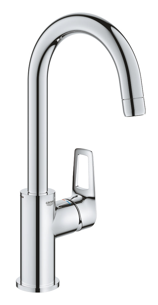 Grohe BauLoop Einhand-Waschtischbatterie 23891, L-Size, mit Push-open Ablaufgarnitur (chrom)