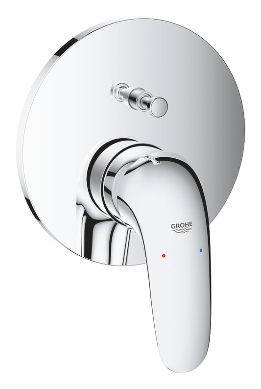 Grohe Eurostyle Einhand-Wannenbatterie 24047, Fertigmontageset für Rapido SmartBox, geschlossener Hebelgriff (chrom)