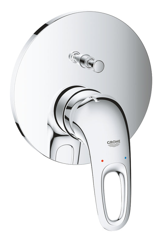 Grohe Eurostyle Einhand-Wannenbatterie 24049, Fertigmontageset für Rapido SmartBox, offener Hebelgriff (chrom)