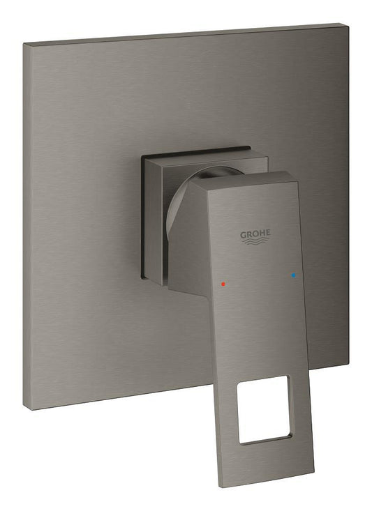 Grohe Eurocube Einhand-Brausebatterie 24061, Fertigmontageset für Rapido SmartBox (hard graphite gebürstet)