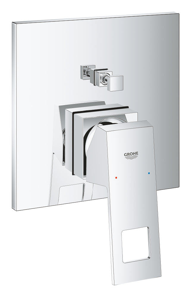 Grohe Eurocube Einhand-Wannenbatterie 24062, Fertigmontageset für Rapido SmartBox (chrom)