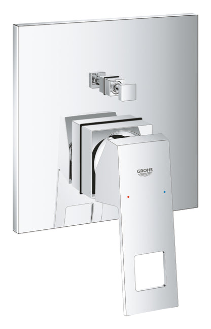 Grohe Eurocube Einhand-Wannenbatterie 24062, Fertigmontageset für Rapido SmartBox (chrom)