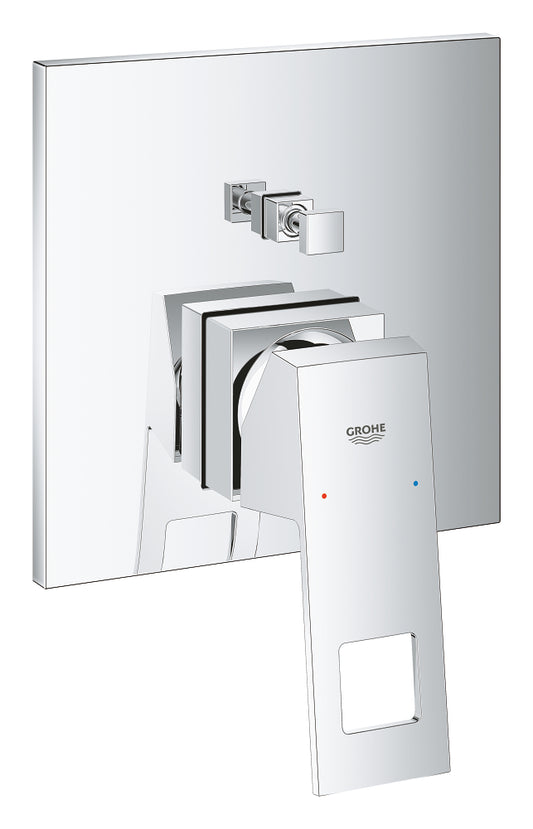 Grohe Eurocube Einhand-Wannenbatterie 24062, Fertigmontageset für Rapido SmartBox (chrom)