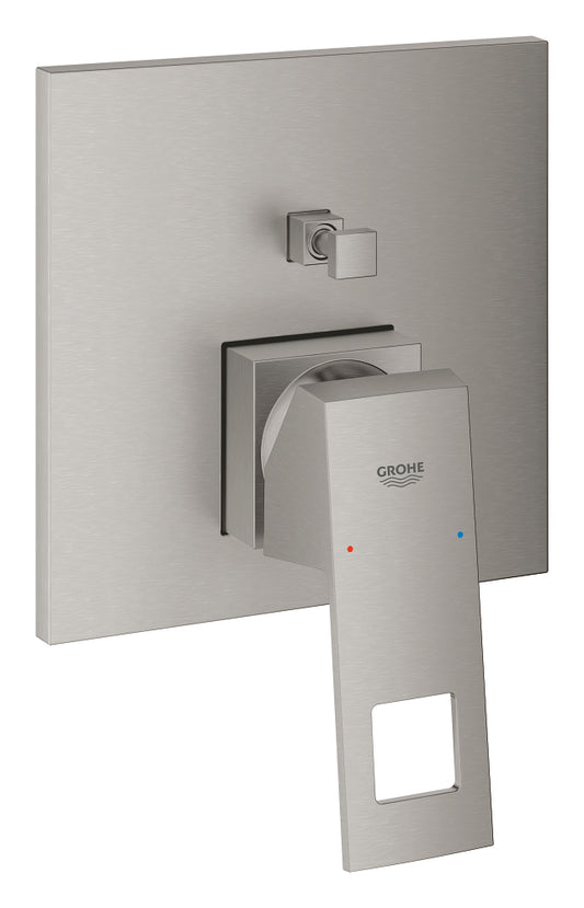 Grohe Eurocube Einhand-Wannenbatterie 24062, Fertigmontageset für Rapido SmartBox (supersteel)
