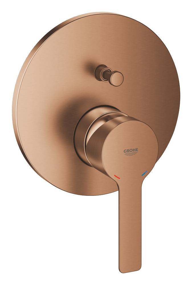 Grohe Lineare Einhand-Wannenbatterie 24064, Fertigmontageset für Rapido SmartBox (warm sunset gebürstet)