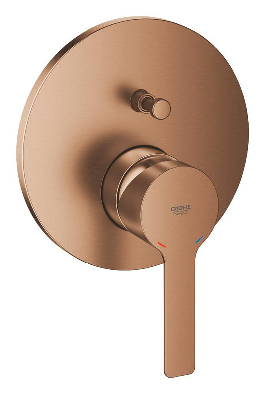 Grohe Lineare Einhand-Wannenbatterie 24064, Fertigmontageset für Rapido SmartBox (warm sunset gebürstet)