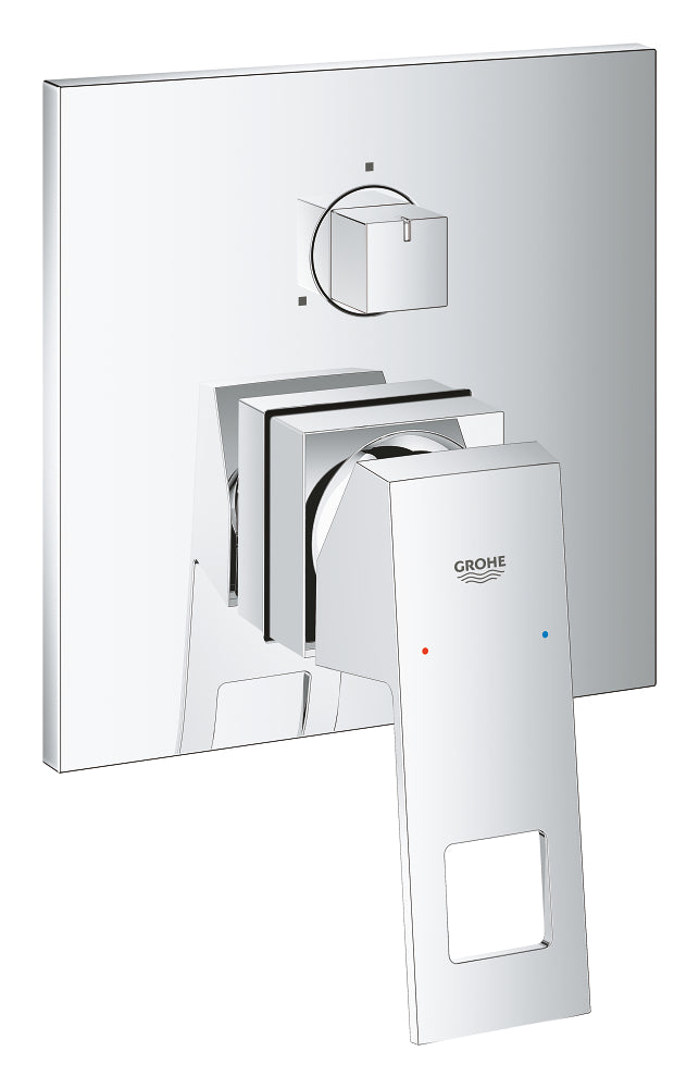 Grohe Eurocube Einhandbatterie 24094 mit 3-Wege-Umstellung, Fertigmontageset für Rapido SmartBox (chrom)