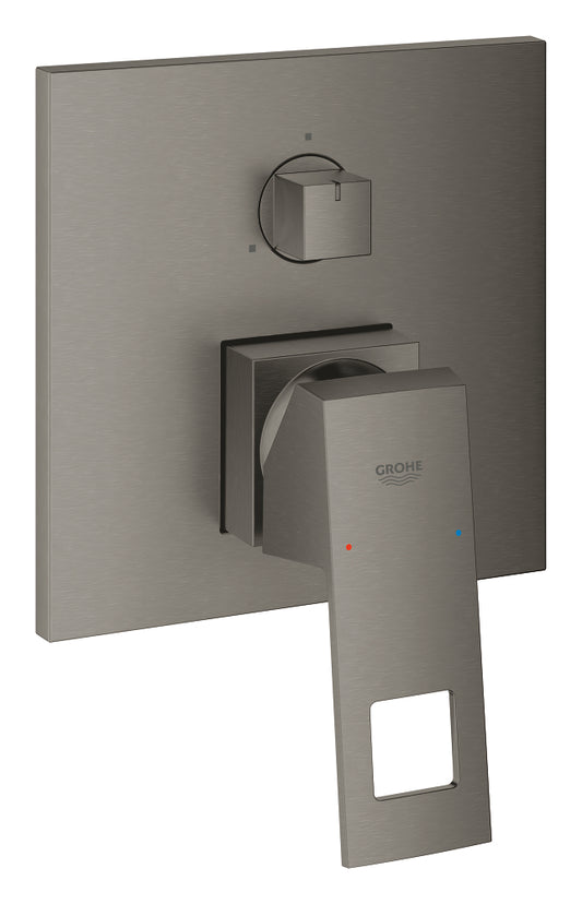 Grohe Eurocube Einhandbatterie 24094 mit 3-Wege Umstellung, Fertigmontageset für Rapido SmartBox (hard graphite gebürstet)
